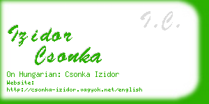 izidor csonka business card